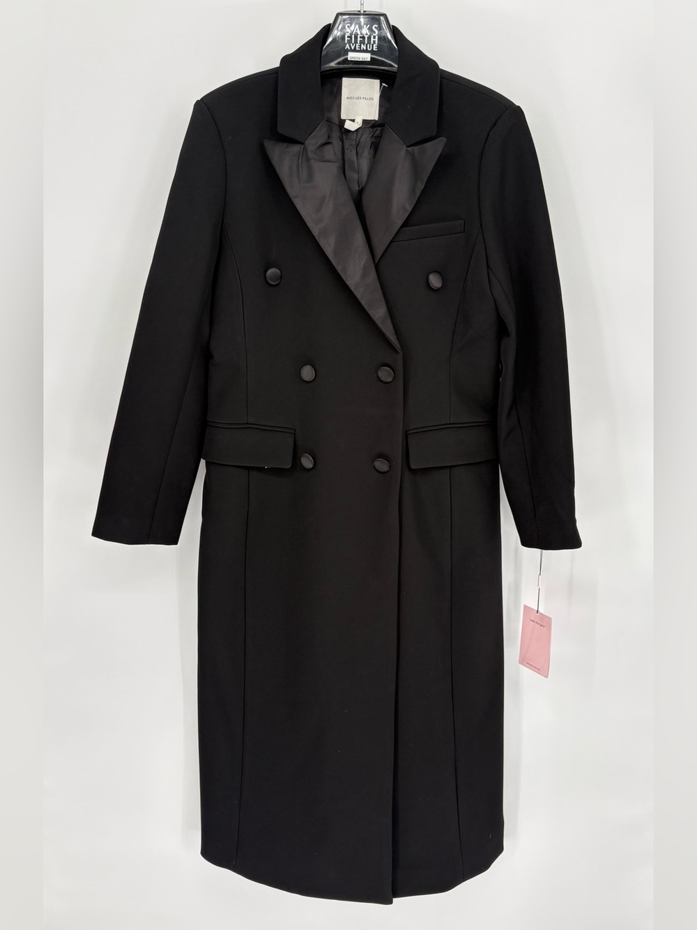 Avec Les Filles Tuxedo Hourglass Tailored Coat - Picture 6 of 16